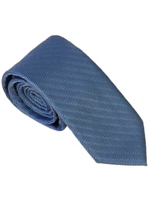 Gravata Semi Slim 100% Poliéster Diament Deluxe Azul Claro