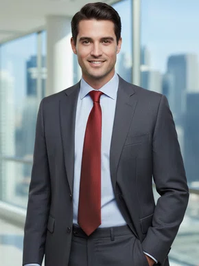 Gravata Semi Slim 100% Poliéster Diament Deluxe Bordô