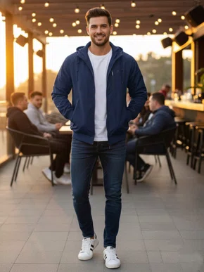 Jaqueta Corta Vento Masculina Adulto 57440 Mormaii Marinho