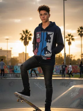 Jaqueta De Moletom C/ Capuz Masculino Juvenil Analê Preto