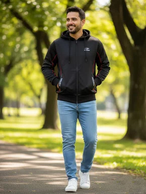 Jaqueta De Moletom Com Capuz Masculino Adulto 57377 Mormaii Preto