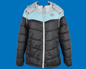 Jaqueta Feminina Adulto Com Capuz E Zíper 26.01.0195 Overcore Girls Preto e Cinza