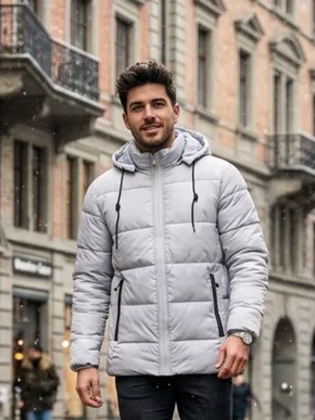 Jaqueta Puffer De Nylon Masculina PKM206C Blue Bay/Barcly