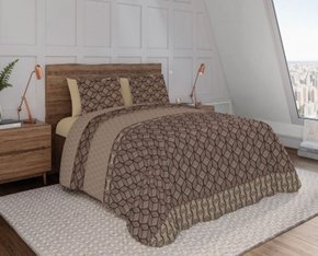 Jogo de Cama King 150 Fios 4 Peças 40 cm Diamante Teka Hakor Marrom