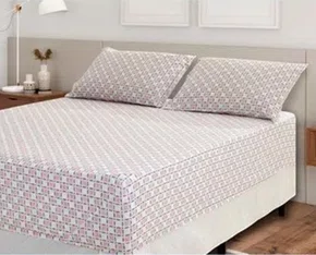 Jogo De Cama Casal Estampado 3 Peças Royal Santista Tutti Rosa