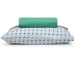 Jogo De Cama Casal Liso 3 Peças Royal Santista Themis Azul Piscina