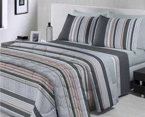 Jogo De Cama King Duplo 4 Peças Royal Plus Santista Wolf Azul