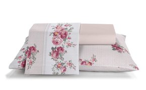 Jogo De Cama King Duplo 4 Peças Royal Plus Santista Aymee Lilás