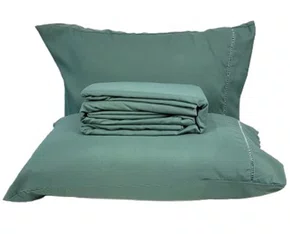 Jogo De Cama Queen Micropercal 200 Fios 4 Peças Renan Enxovais Verde