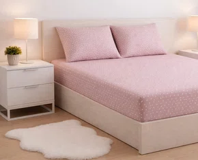 Jogo De Cama Queen Simples 3 Peças Maxi Poá 158X198 Altenburg Rosa Claro