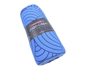 Jogo De Cama Rubi Casal 03 Peças Estampado 32044 SBX Azul