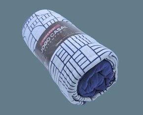 Jogo De Cama Rubi Casal 03 Peças Estampado 32044 SBX Marinho