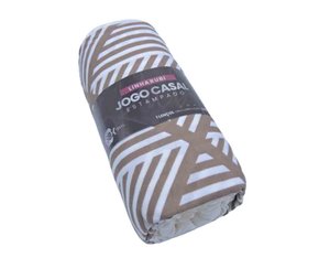 Jogo De Cama Rubi Casal 03 Peças Estampado 32044 SBX Pérola