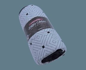 Jogo De Cama Rubi Casal 03 Peças Estampado 32044 SBX Preto