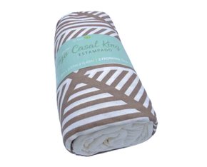 Jogo De Cama Rubi King 03 Peças Estampado 32075 SBX Pérola