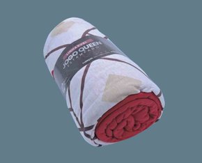 Jogo De Cama Rubi Queen 03 Peças Estampado 32045 SBX Vermelho