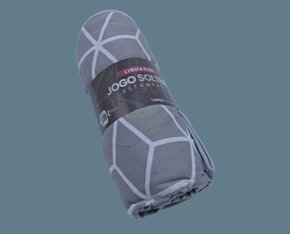 Jogo De Cama Rubi Solteiro 02 Peças Estampado 32043 SBX Cinza