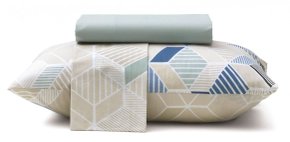 Jogo de Cama Solteiro 100% Algodão 1,50x2,40m Cotidien Altenburg Calei