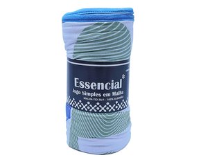 Jogo de Lençol Casal Com Estampa 3 Peças Essencial 392 Clamatex Azul