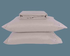 Jogo De Lençol King 04 Peças 200 Fios 1,93m X 2,03m MicroPercal Cappuccino