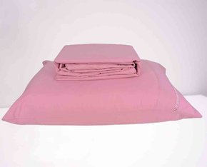 Jogo De Lençol Solteiro 3 Peças 200 Fios 88X188 Micropercal Rosa