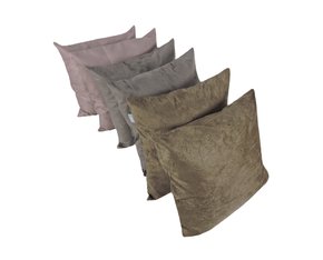 Kit com 6 Capas de Almofadas 44cm X 44cm Fortex Cinza,Grafite E Marrom