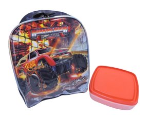 Lancheira Infantil Monster Truck BUR30L0041 Gosuper Cinza Escuro