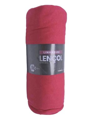 Lençol Casal Rubi Liso 01 Peça M32041 SBX Vermelho