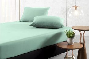 Lençol De Malha Casal Especial Liso  2,10 x 2,60  0006 Soft Verde Menta
