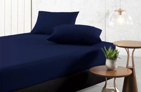 Lençol De Malha Solteirão 1,45 X 2,50  016 Soft  Marinho