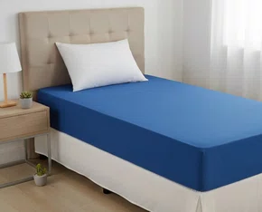 Lençol Solteiro Liso Com Elástico Royal Santista Indigo