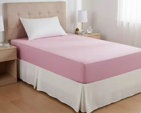 Lençol Solteiro Liso Com Elástico Royal Santista Rosa