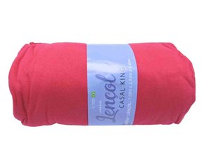 Lençol King Rubi Liso 01 Peça M32074 SBX Vermelho