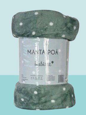 Manta Casal Poá 2.00X2.20CM Habitat Verde