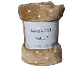 Manta Casal  Poá 200X220CM Habitat Ocre