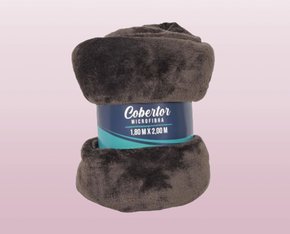 Manta Flannel Casal 1.80m X 2.00m 2180FL Texfine Marrom