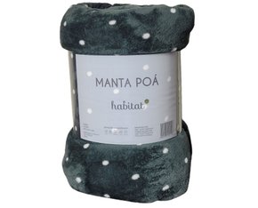 Manta king Poá 240X260 Habitat Verde Musgo