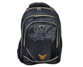 Mochila Unissex Adulto Alça Reforçada CHL7073 CHL Preto e Dourado