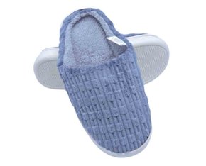 Pantufa Canelada Unissex Adulto QF-126 Center Azul
