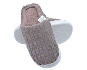 Pantufa Canelada Unissex Adulto QF-126 Center Marrom