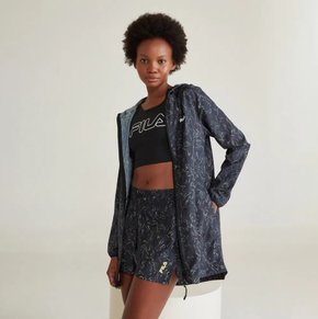 Parka Feminina Adulto Printed F12AT044 Fila Preto