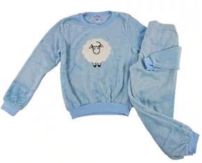 Pijama Fleece  Feminino Infantil 2-8 5809 Kanto Dos Sonhos Azul Claro