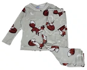 Pijama Plush Feminino Infantil 4-8 5816 Kanto dos Sonhos Gelo e Marrom