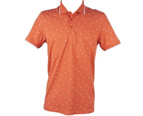 Camisa Polo Masculina Adulto Manga Curta Estampa Pássaros 1000071387 Malwee Laranja