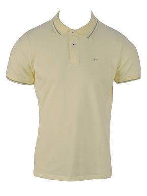 Polo Manga Curta Masculina Adulto Sem Bolso Casual Slim 007464015 Ogochi Amarelo