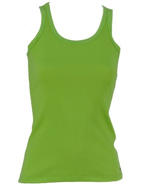 Regata Feminina Adulto Decote Redondo Canelada 6431 Paty Gloss Verde Neon