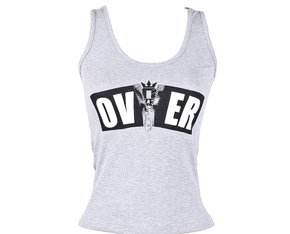 Regata Feminina Adulto Nadador Estampa Zíper F20000 Over Cinza Mesclado