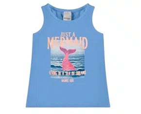 Regata Feminina Infantil 4/8 1000130296 Malwee Azul Claro