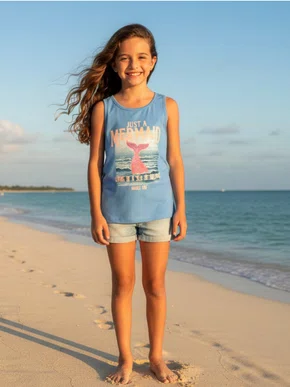 Regata Feminina Infantil 4/8 1000130296 Malwee Azul Claro