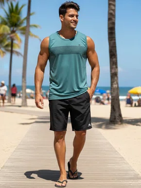 Regata Machão Helanca Dry Masculina 530413 Mormaii Verde